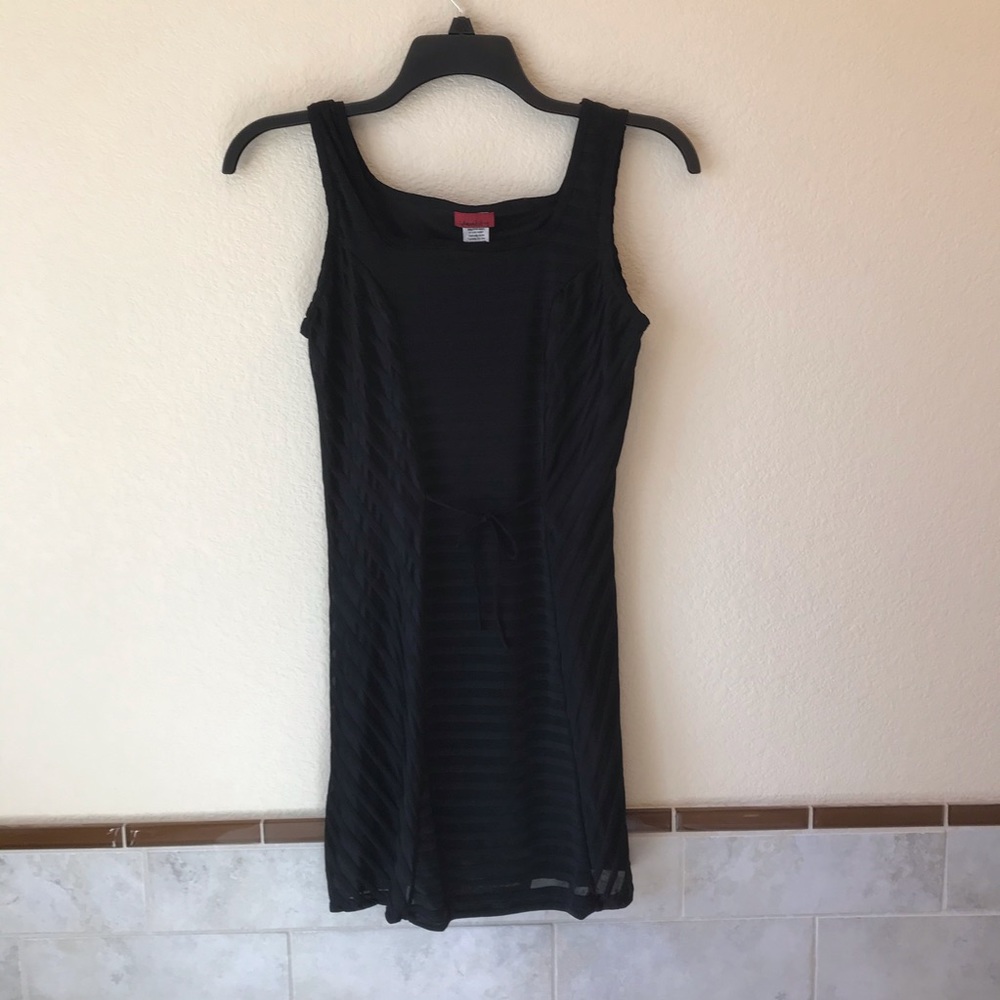 Vintage y2k Identity Black Sleeveless Mini Dress Size Medium Made in USA